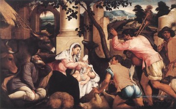 Adoration des bergers Jacopo Bassano Peinture à l'huile